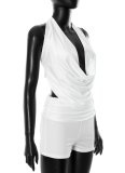 Summer New Style Halter Neck Backless Tie Rope Top Shorts Two Piece Suit For Women