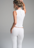 New Style Heart Hollow Design Sleeveless Top and Trousers Suit