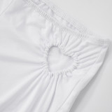 New Style Heart Hollow Design Sleeveless Top and Trousers Suit