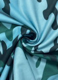 Camouflage Print Top Shorts Casual Sports Large Size Two-Piece Suit