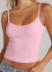 Crew Neck Adjustable Camisole Sleeveless Top