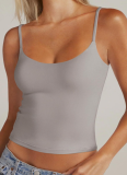 Crew Neck Adjustable Camisole Sleeveless Top