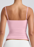 Crew Neck Adjustable Camisole Sleeveless Top