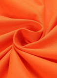 Orange Large Size Round Neck Short Sleeve T-Shirt For Women