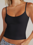 Crew Neck Adjustable Camisole Sleeveless Top