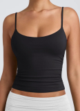 Crew Neck Adjustable Camisole Sleeveless Top