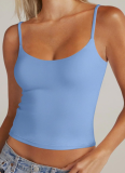 Crew Neck Adjustable Camisole Sleeveless Top