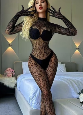 New Style Sexy Mesh Temptation Passion Uniform Tight Jumpsuit