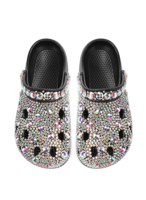 2025 Casual Trendy Thick-soled RhinestoneHole Sandals