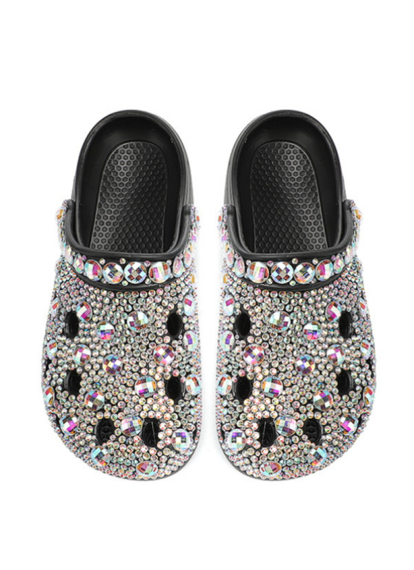 2025 Casual Trendy Thick-soled RhinestoneHole Sandals