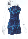 Summer New Print Backless Sexy Hottie Dress