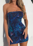 Summer New Print Backless Sexy Hottie Dress