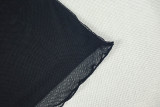 Elegant Splicing Open Back Pleated Contrast Color Sling Hip Dress