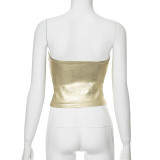 Fashionable Bra Style Tube Top With Tight Waist