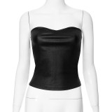 Fashionable Bra Style Tube Top With Tight Waist