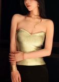 Fashionable Bra Style Tube Top With Tight Waist