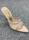 Fashion Mesh Diamond Surface Pointed Toe Stiletto High Heel Flip Flops For Women