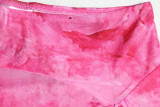 Fashion Print Sexy Camisole Vest Slit Skirt Two-piece Set