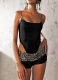 Sexy Jumpsuit Suspenders Leopard Print Tight Bottoming Shorts Set
