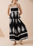 Sexy Ethnic Style Temperament Slim Backless Overalls Two-piece Suit