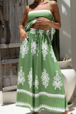 Sexy Ethnic Style Temperament Slim Backless Overalls Two-piece Suit