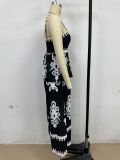 Sexy Ethnic Style Temperament Slim Backless Overalls Two-piece Suit