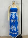 Sexy Ethnic Style Temperament Slim Backless Overalls Two-piece Suit