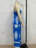 Sexy Ethnic Style Temperament Slim Backless Overalls Two-piece Suit