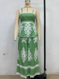Sexy Ethnic Style Temperament Slim Backless Overalls Two-piece Suit
