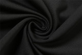 Fashion Letter Print Slim Fit One Shoulder Dress