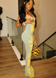 Sexy Hot Girl Letter Print Slim Fit Suspender Sleeveless Long Dress