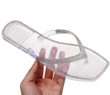 New Style Flip Flops Crystal Rhinestone Women's Jelly Flat Slippers