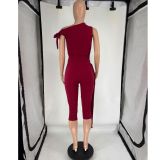 New Cross-border Oblique Shoulder Straps Casual Fashion Solid Color Suit