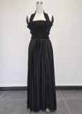 Fashion Irregular Pleated Tube Top Pleated Trousers Two-piece Suit