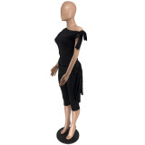New Cross-border Oblique Shoulder Straps Casual Fashion Solid Color Suit