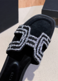 New Fashion Rhinestone Flat Slippers