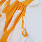 New Style Printed Halter Neck Summer Elegant Dress