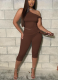 New Cross-border Oblique Shoulder Straps Casual Fashion Solid Color Suit