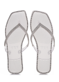 New Style Flip Flops Crystal Rhinestone Women's Jelly Flat Slippers