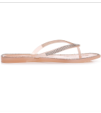 New Style Flip Flops Crystal Rhinestone Women's Jelly Flat Slippers