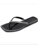New Style Flip Flops Crystal Rhinestone Women's Jelly Flat Slippers