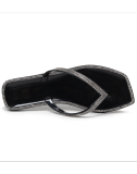 New Style Flip Flops Crystal Rhinestone Women's Jelly Flat Slippers