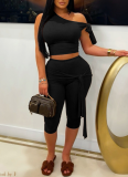 New Cross-border Oblique Shoulder Straps Casual Fashion Solid Color Suit