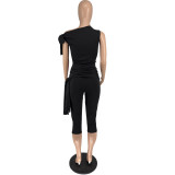 New Cross-border Oblique Shoulder Straps Casual Fashion Solid Color Suit