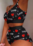Fashionable Printed Cool Thin Sling Tight Home Two-piece Set