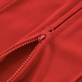 Sexy Sports Sleeveless Zipper Vest Top Tight Shorts Two-Piece Set
