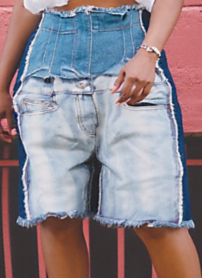 Fashion High Waist Distressed Jeans