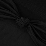 Sexy Solid Color Elegant Temperament Tube Top Twist Dress