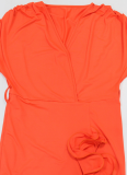 Sexy Deep V Neck Solid Color Irregular Lace-Up Dress For Women