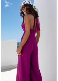 Wide Leg Cutout Halter Neck Jumpsuit